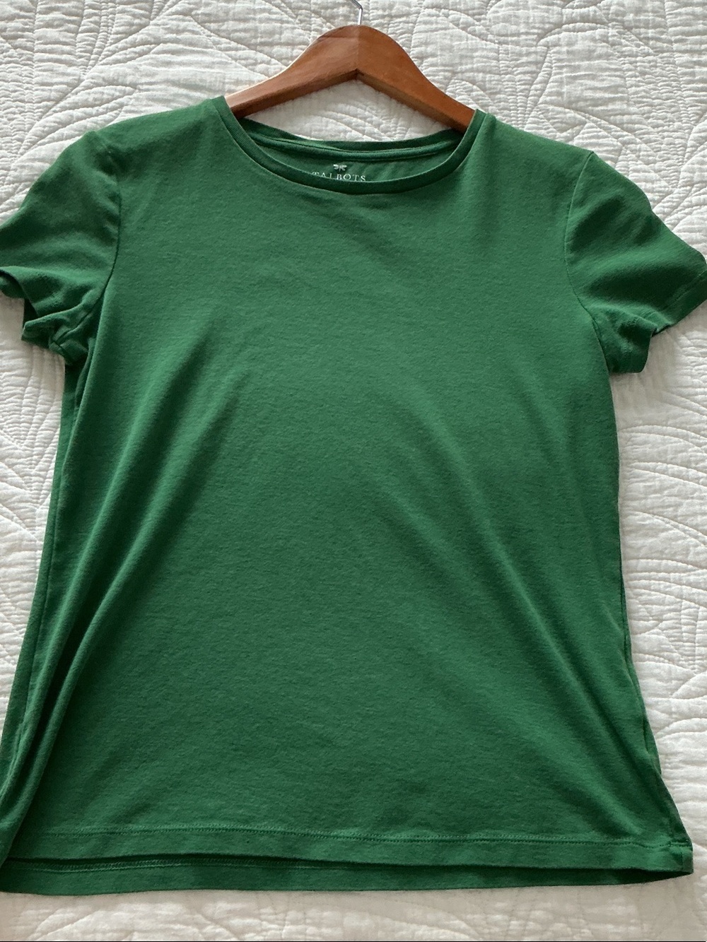 Talbots Short Sleeve Crewneck Tee in Kelly Green